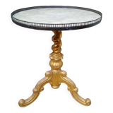 Gilded wooden pedestal table