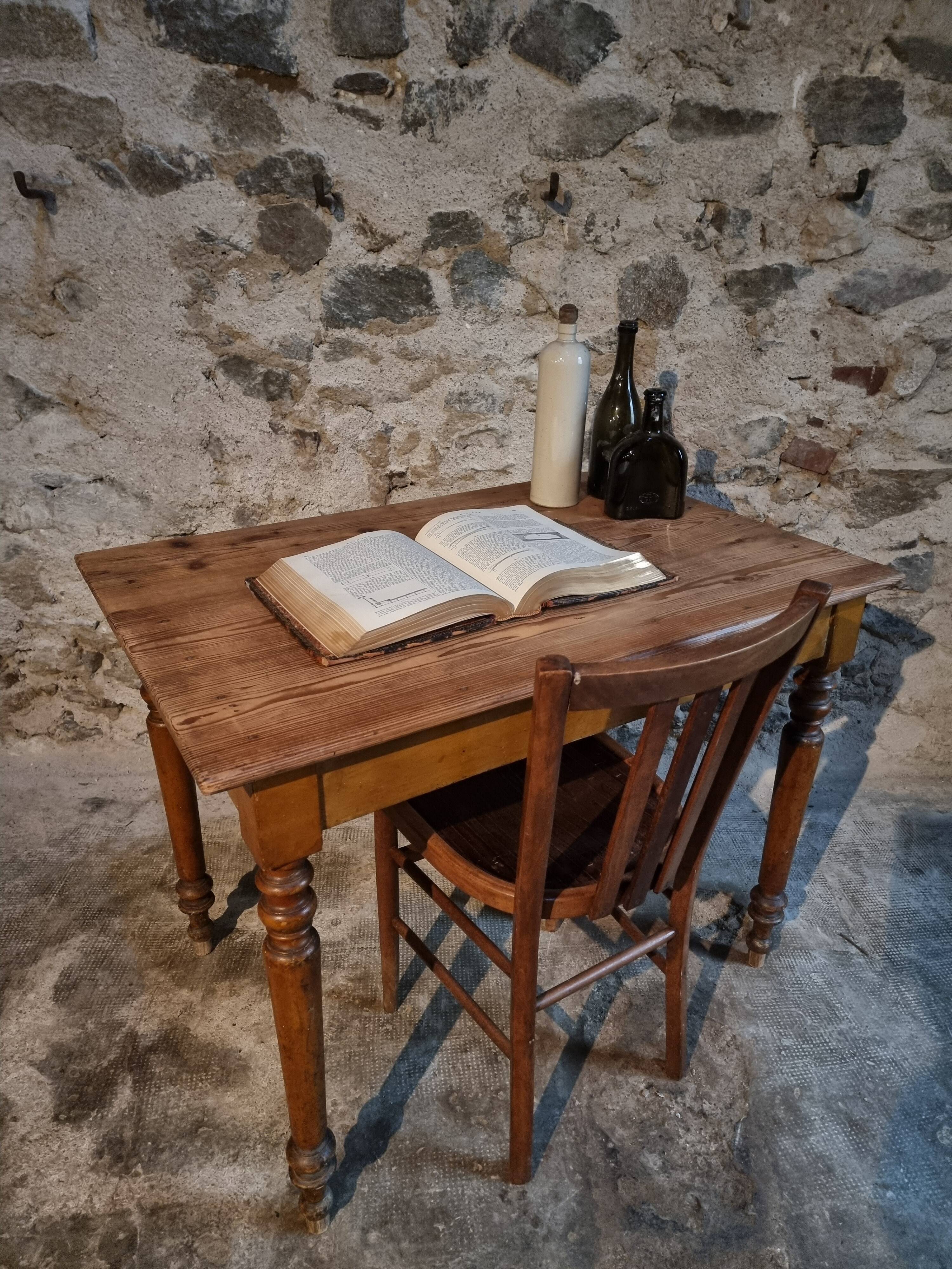 Vintage French farmhouse table, 1920s–1930s