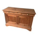 Honey-colored wood sideboard