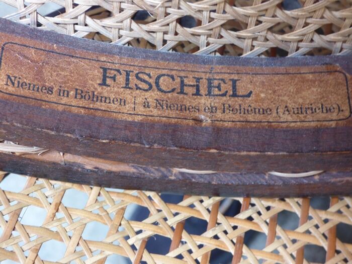 Set of 3 quality canned chairs of FISHEL brand