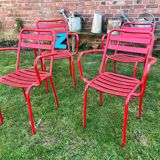 Old metal bistro chairs
