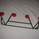 Coat rack coat rack of 1950 with red wooden balls
