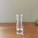 6 shot glasses on vintage metal support
