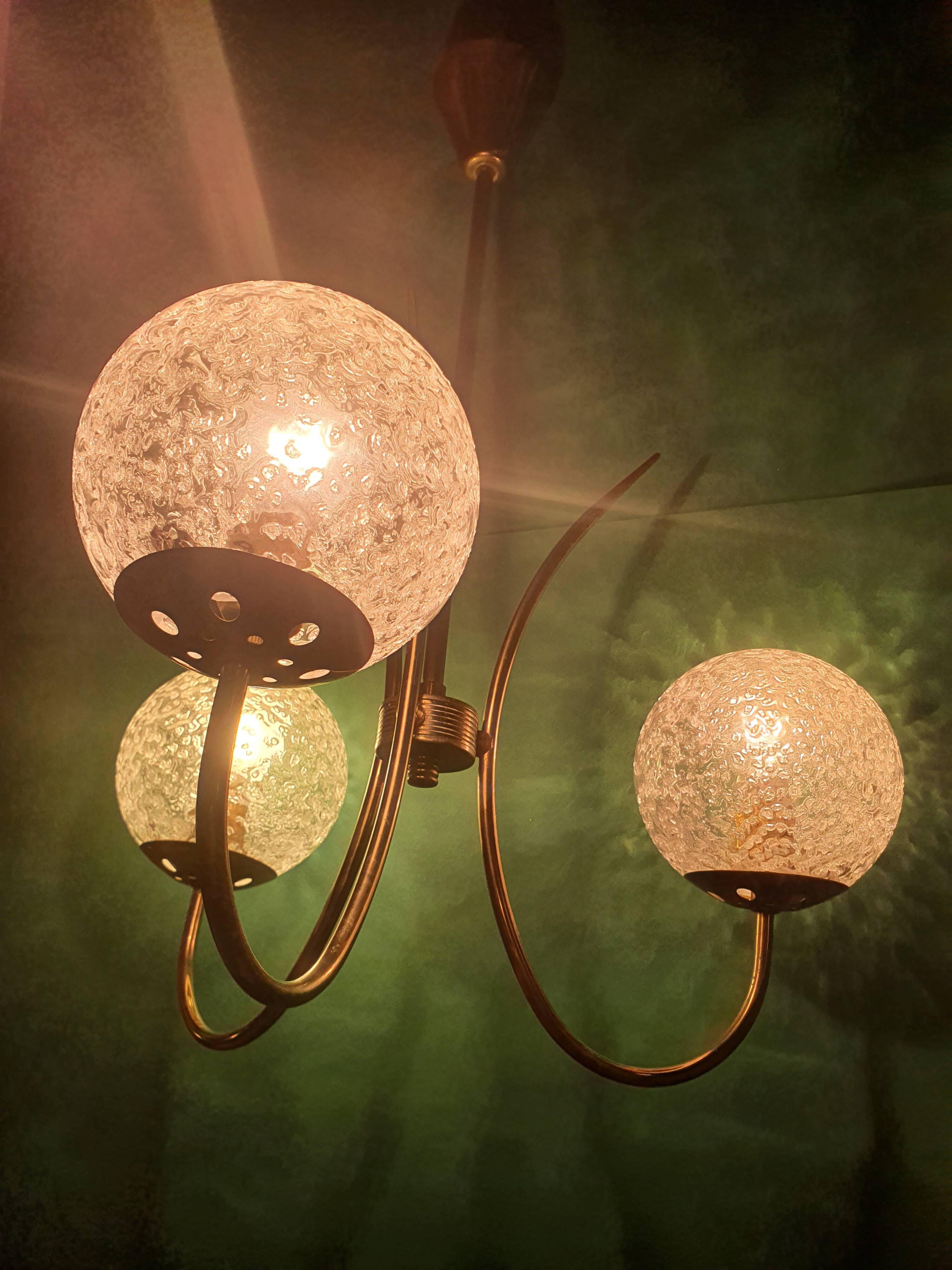 Vintage three-light chandelier