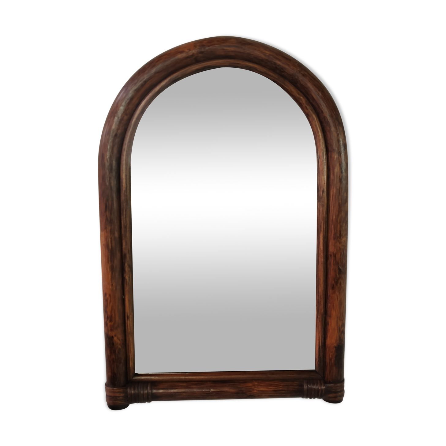 Vintage rattan mirror