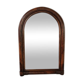Miroir vintage rotin