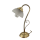 Vintage swan neck lamp in gilded metal and frosted glass