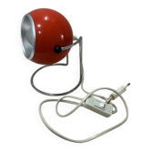 Lampe de table Space Age en métal orange et chrome en forme d'œil 1960
