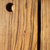 Rounded rectangular monoxyl teak cutting or presentation board L:34