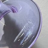 Set of 6 purple footed champagne glasses