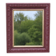 Vintage wall mirror in carved wood, burgundy and gold – Art Deco style – H4