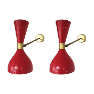 Pair of Italian design sconces 1950s