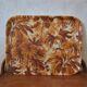 Tray with foliage decoration - 70s - authentic vintage