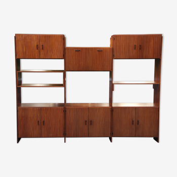 Teak wall bookcase