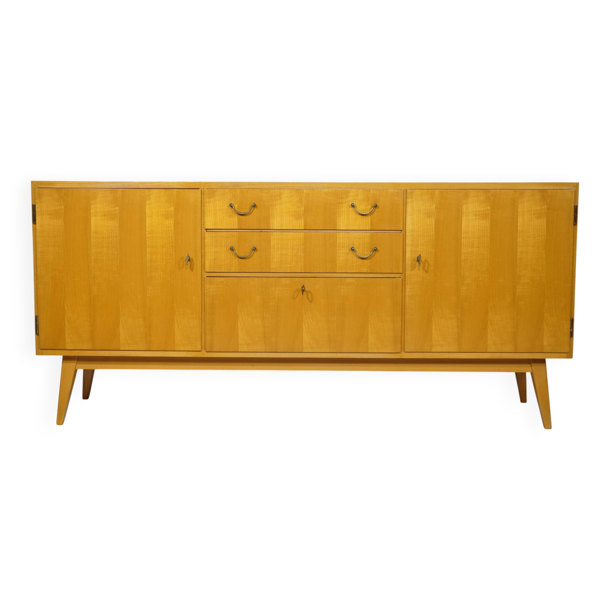Mid-Century Sideboard in Cherry Wood by Möbel Mann, 1960s