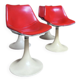 Tulip leg armchairs