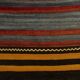 Large Vintage Striped Anatolian Hand-Woven Wool & Cotton Rugsku-135