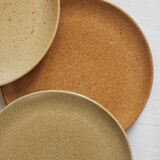 9 vintage stoneware dessert plates