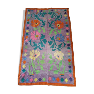 Vintage Woolen Hand Knotted Carpet Keli.