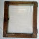 Wooden glass door with iron latch