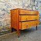Vintage 1930s Oak Chest Of Drawers Three Drawer Cabinet