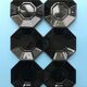 5-cup coffee service - esso arcoroc 80s black saucers - octime collection