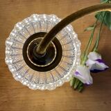 Vintage tulip lamp in molded glass
