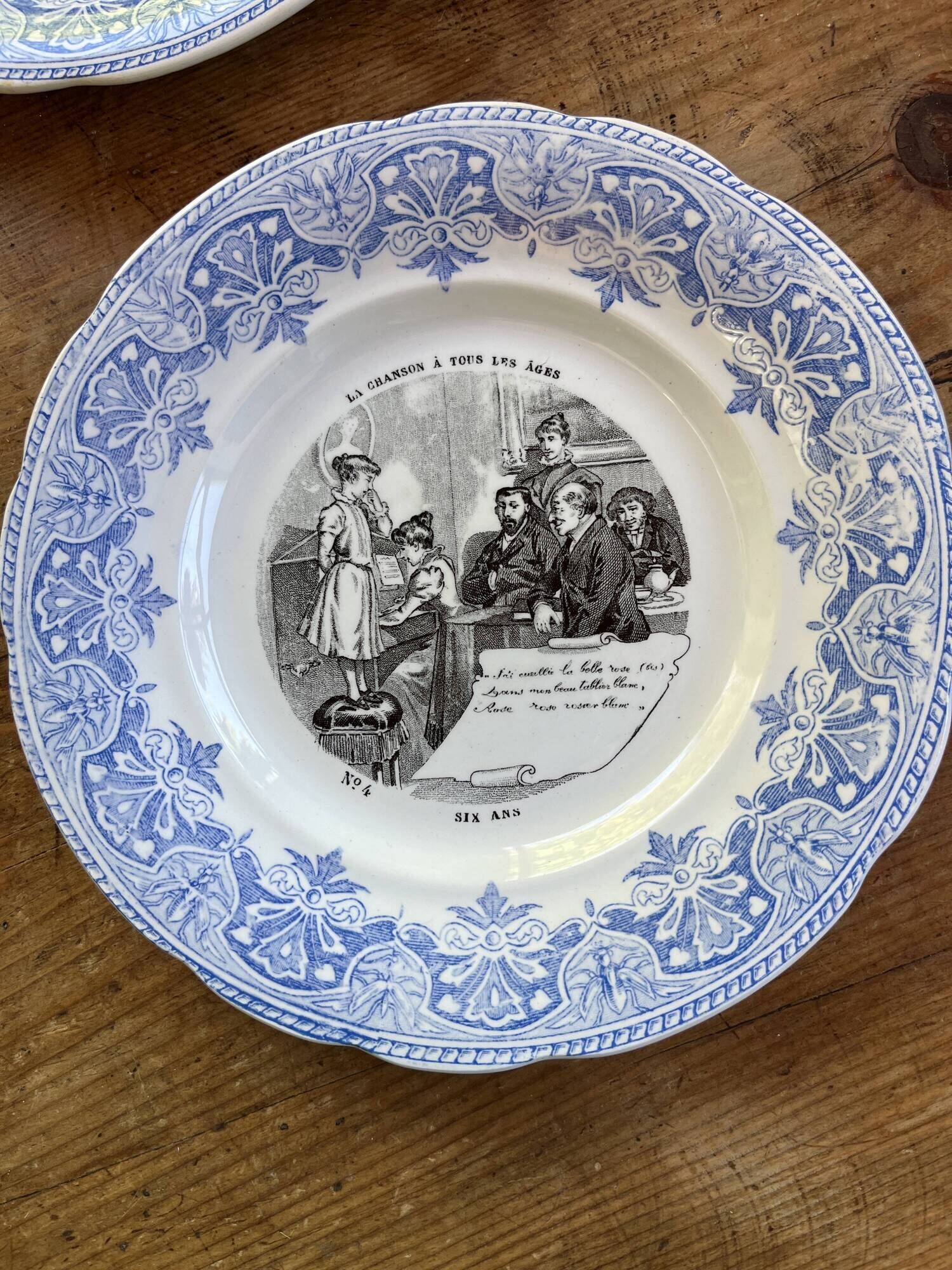 Talking Creil and Montereau set of plates