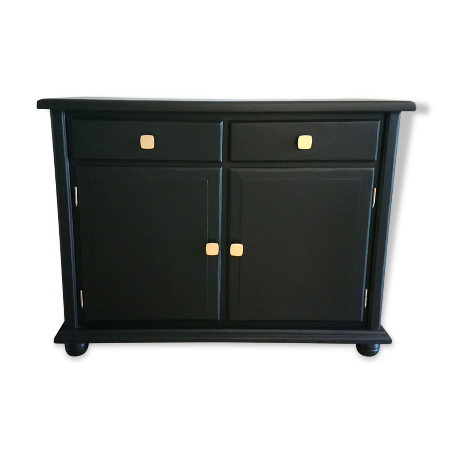 Solid black satin wooden buffet