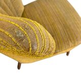 Cocktail chair / armchair / vintage sofa ochre yellow