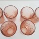 Lot de 6 verres rosaline arcoroc - vintage