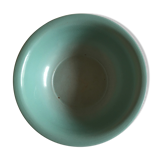 Dish plate glazed turquoise green farm, years 50