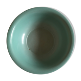 Dish plate glazed turquoise green farm, years 50