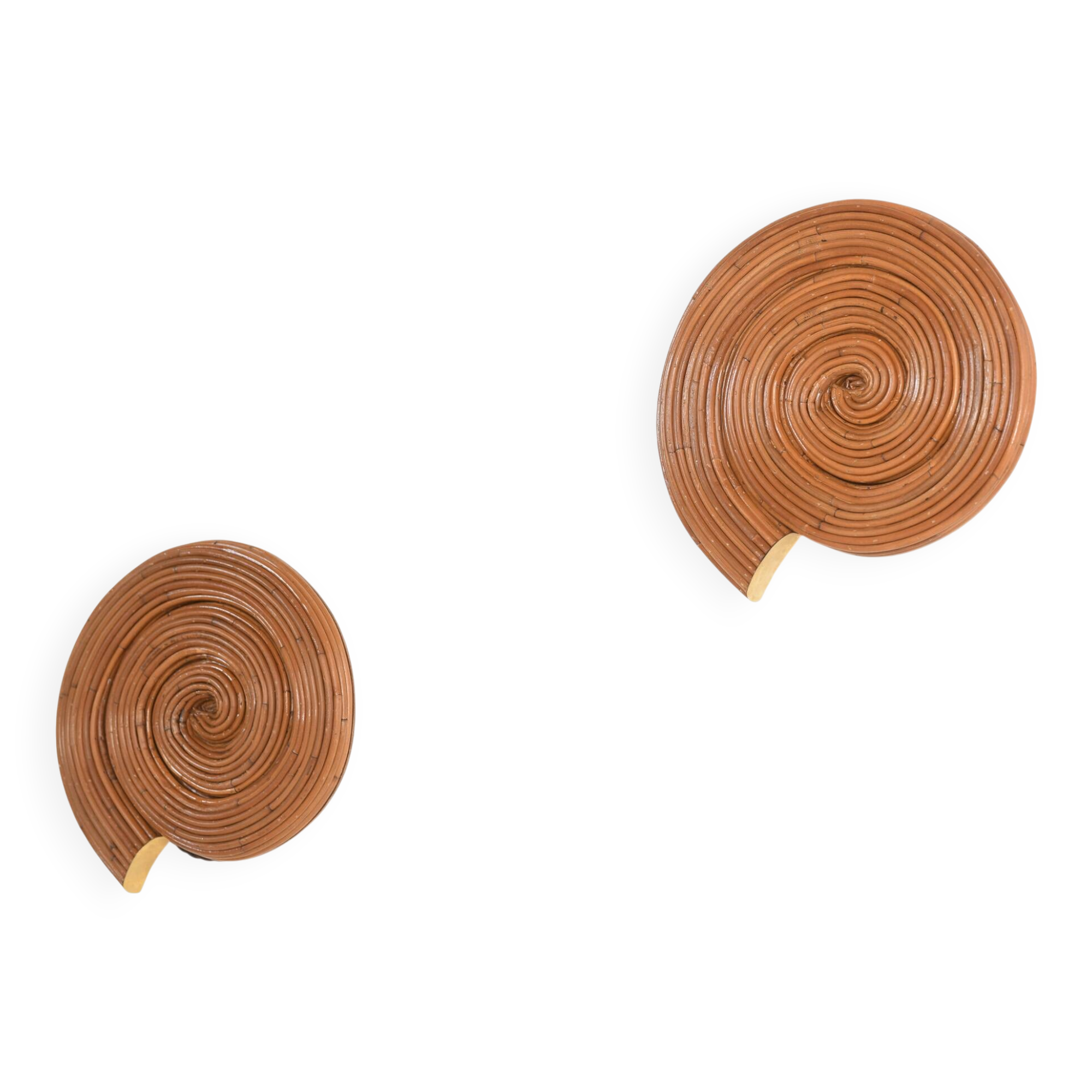 Rattan Sea Snail Design Wall Lamp