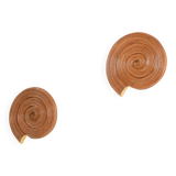 Rattan Sea Snail Design Wall Lamp