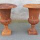 Pair of Medici type vase in cast iron