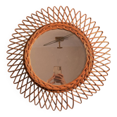 sun rattan mirror