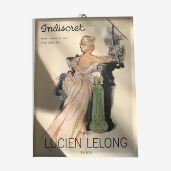 Publicité 1954 parfums Lucien le long originale fer plastifié, ancienne