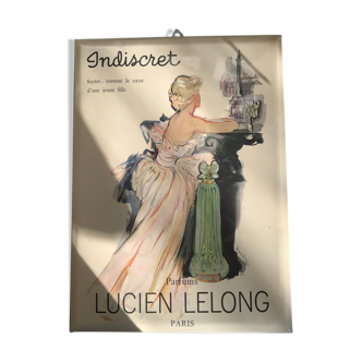 Publicité 1954 parfums Lucien le long originale fer plastifié, ancienne