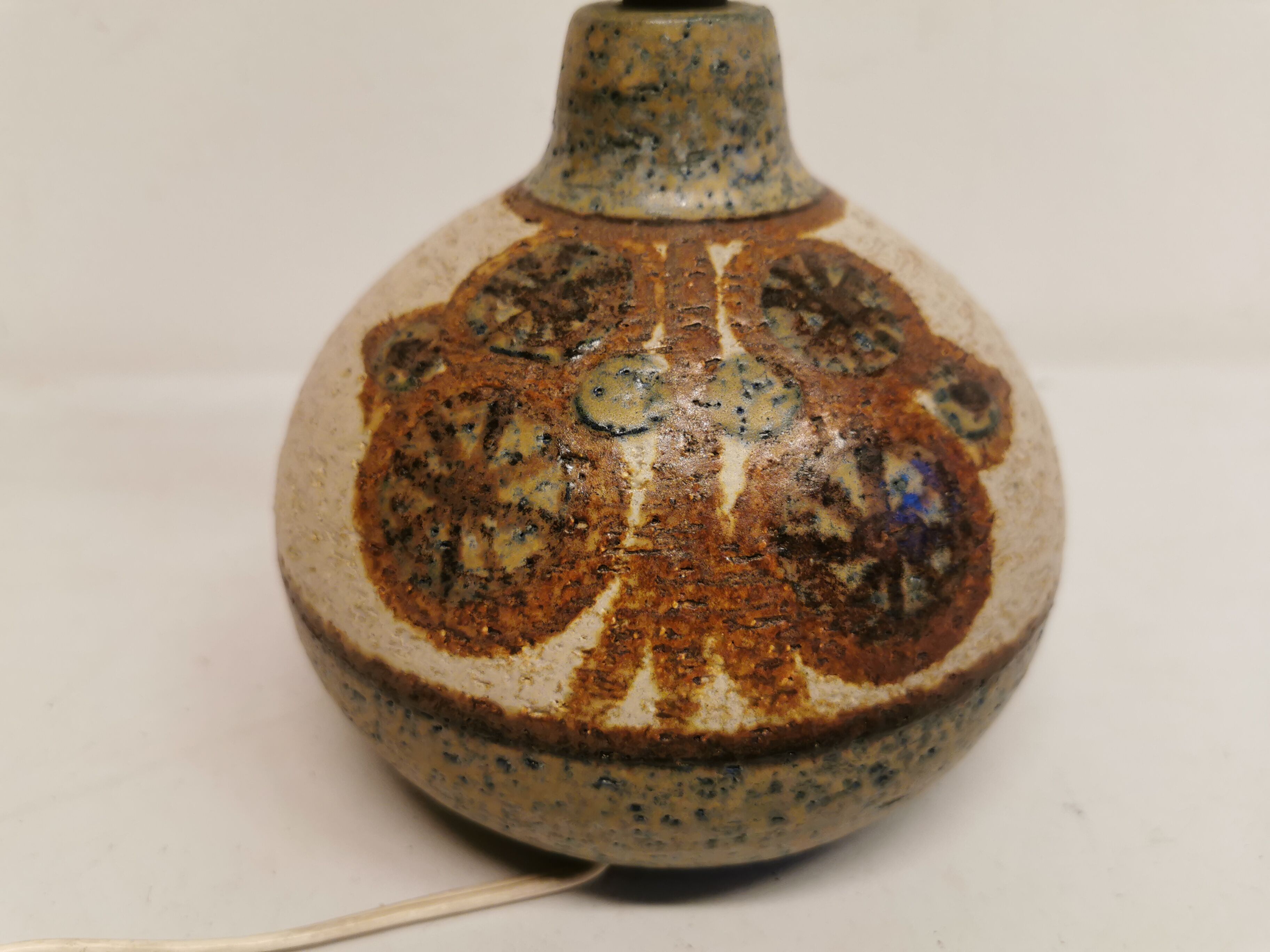 Stoneware table lamp foot, from the Erika Decor series, designed in 1971