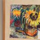 Original Swedish Oil on Panel – “Sunflowers” – Monogram Signed – Vintage & Framed