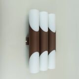 Wall lamp design klaus link for neuhaus-leuchten 1960s metal satin glass