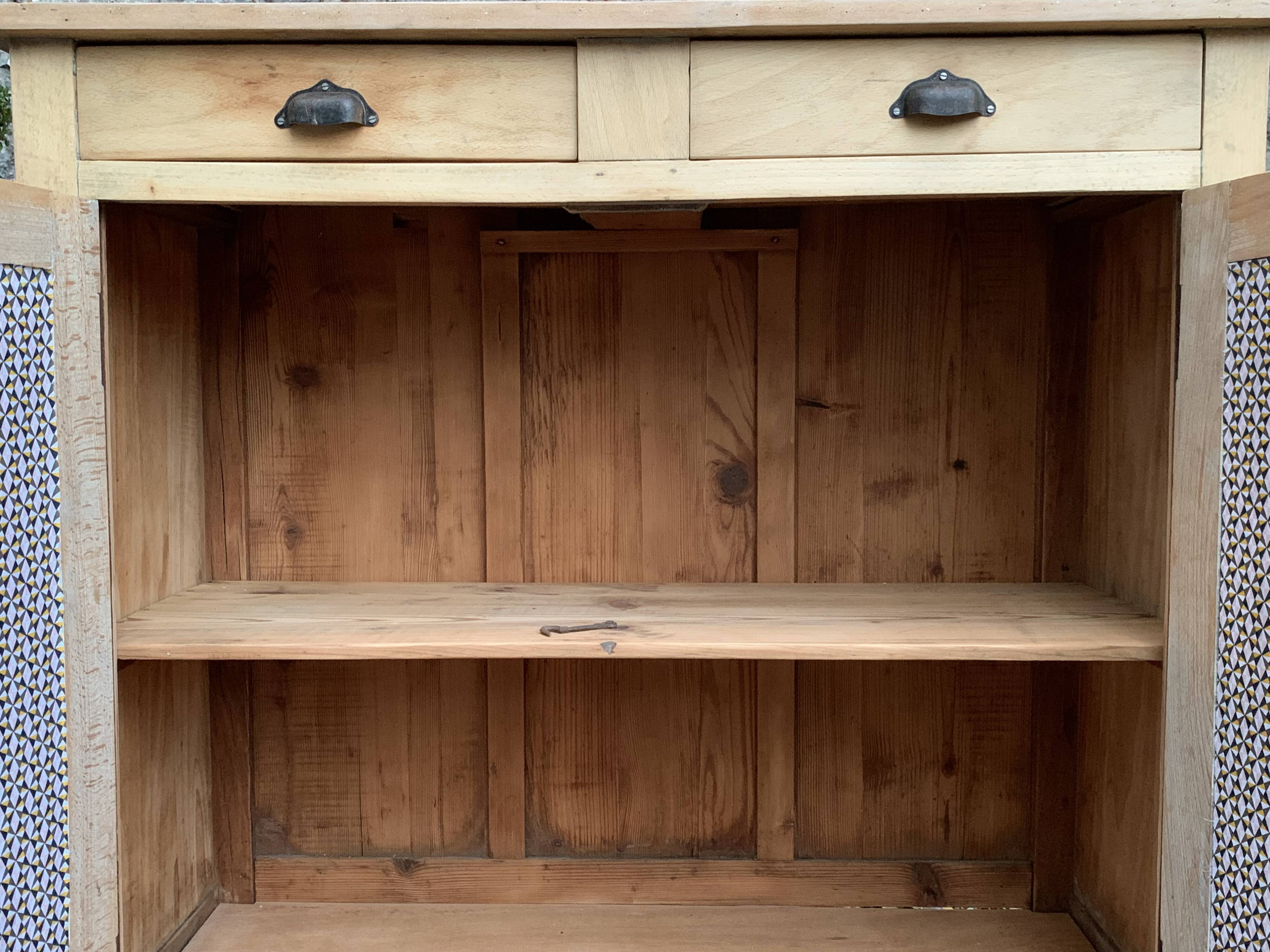 Buffet parisien ancien bois brut