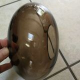 Chandelier 3 balls smoked glass 70's