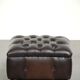 Cowhide Chesterfield ottoman with beautiful colours in English style
