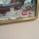 Original Swedish Oil on Canvas – “Coastal Village” by Eric Lo – Signed – Vintage & Framed