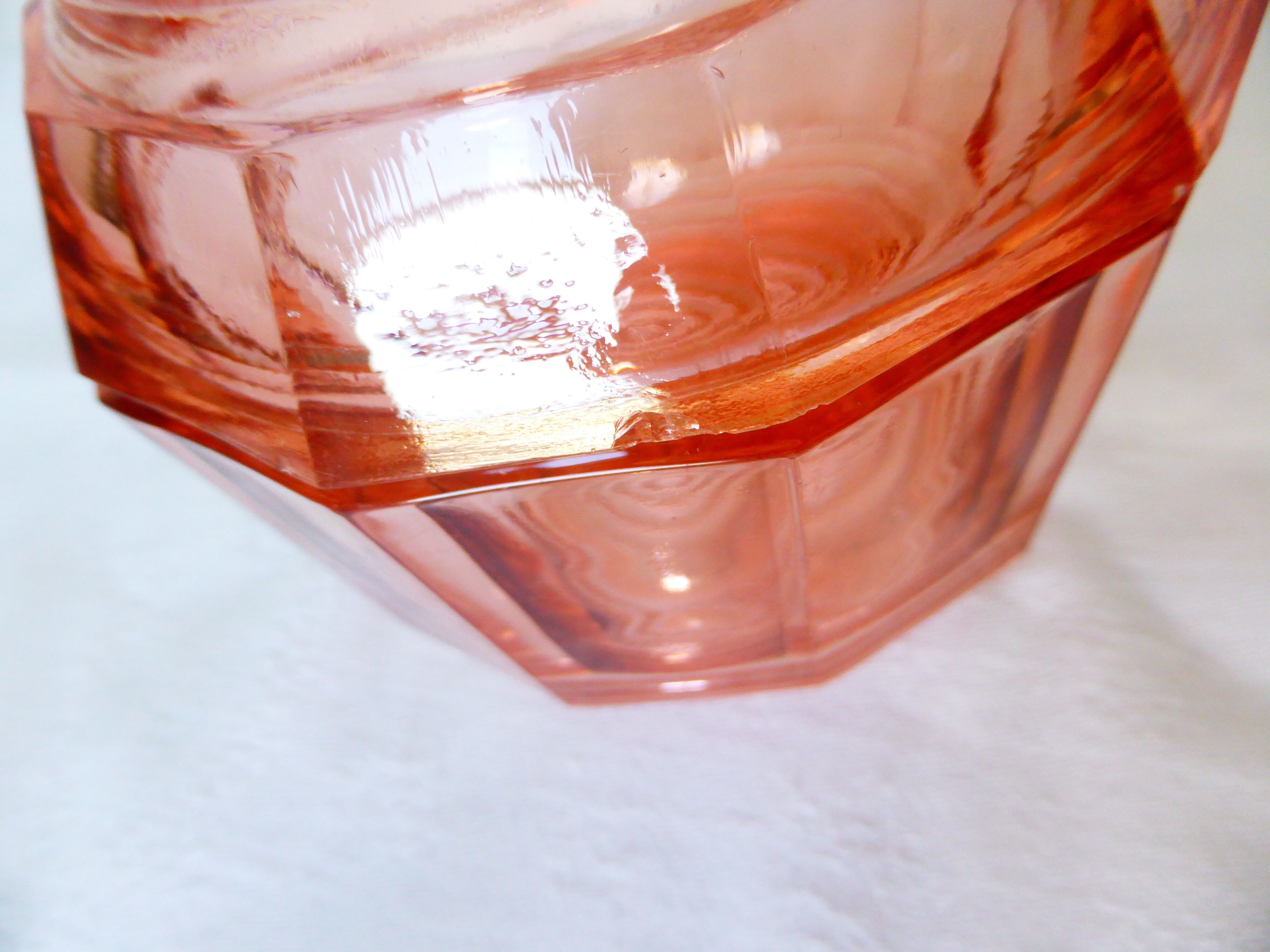 Rosaline pink glass candy box