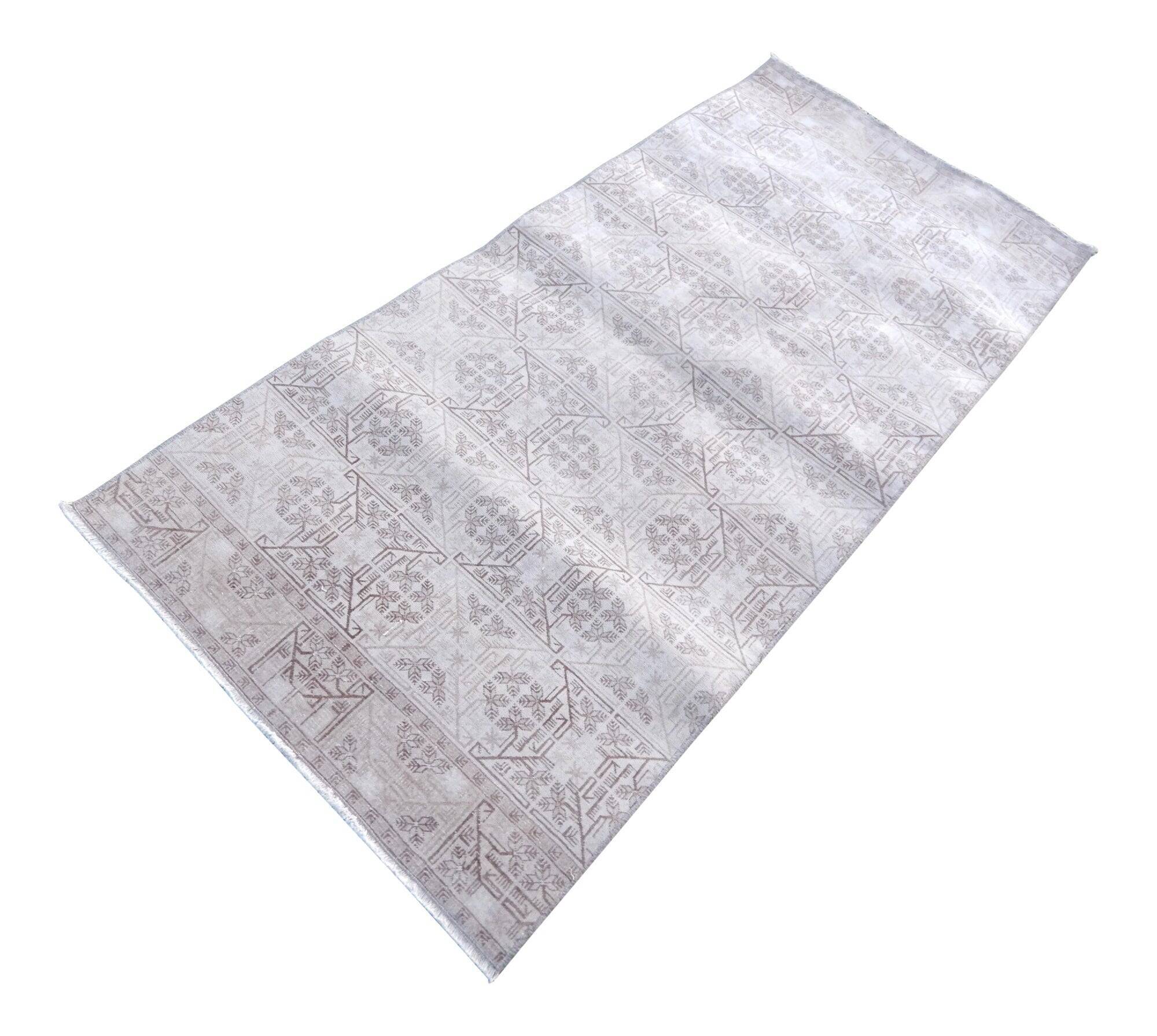 Vintage Turkish rug handmade 84x184 cm
