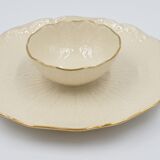 Vintage porcelain dish Lenox USA aperitif or entremets leaves in slight relief