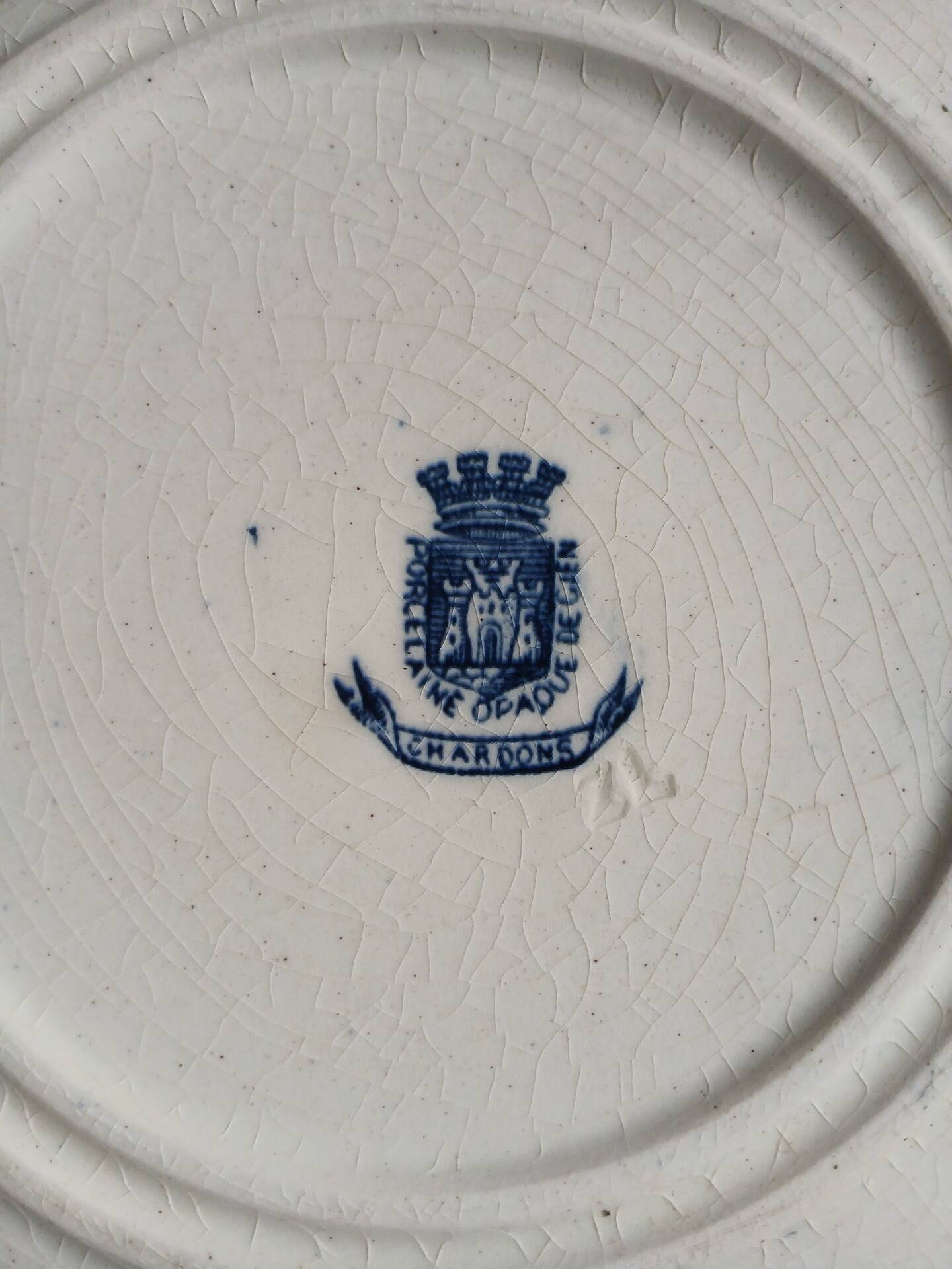 14 dinner plates + 2 "Chardons" dishes from Gien